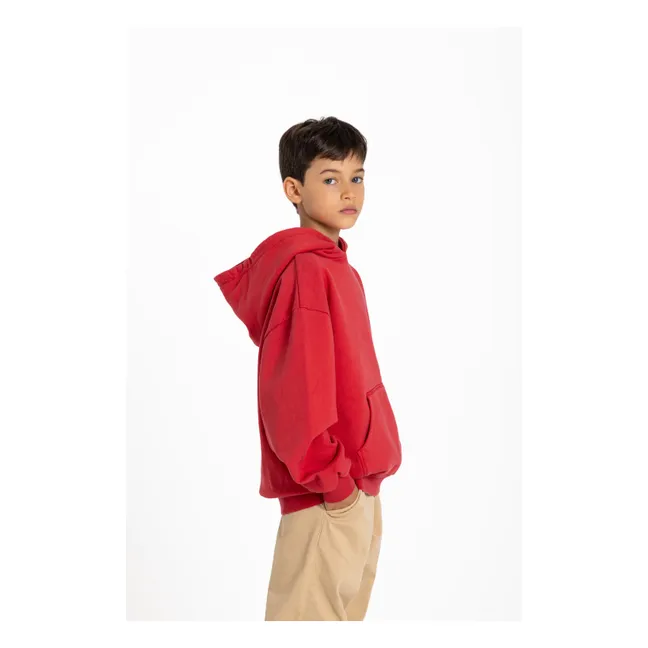 Sudadera Noa de algodón orgánico | Rojo Oscuro