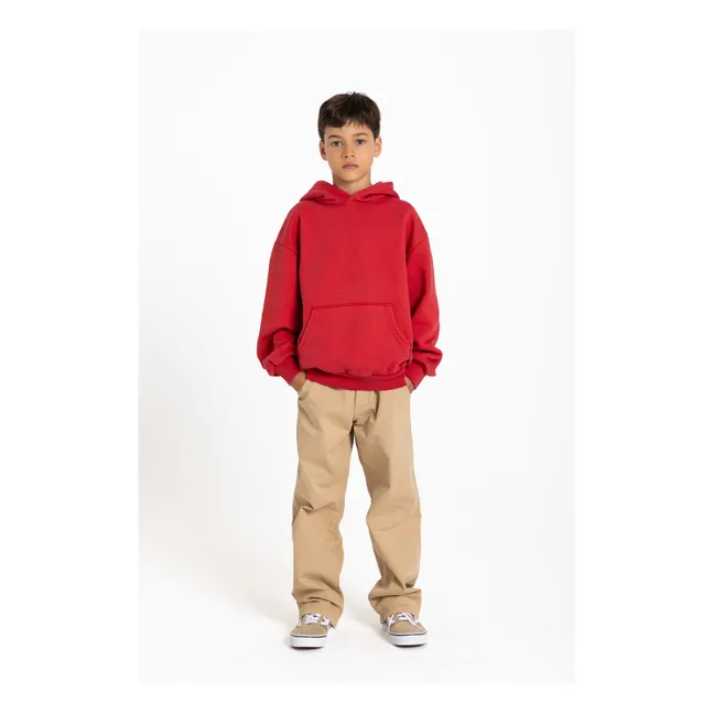 Sudadera Noa de algodón orgánico | Rojo Oscuro