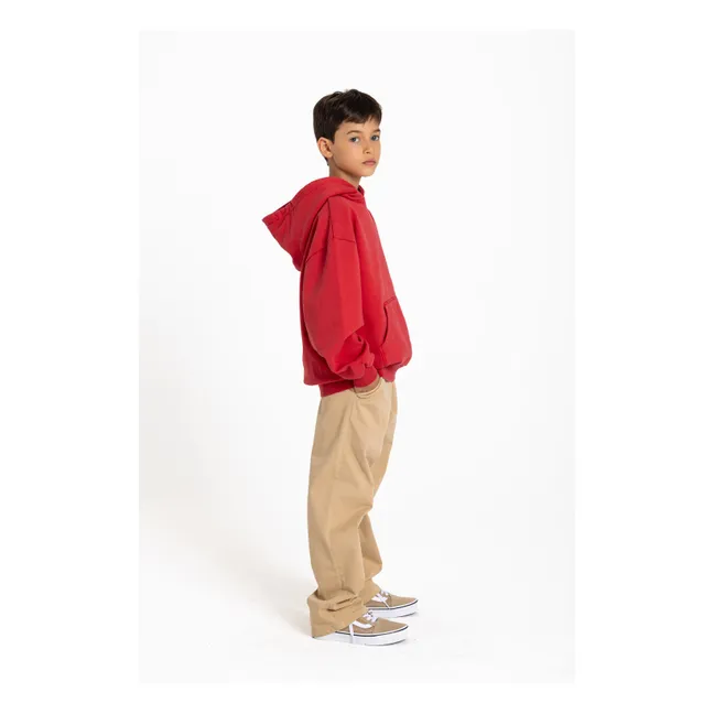 Sudadera Noa de algodón orgánico | Rojo Oscuro