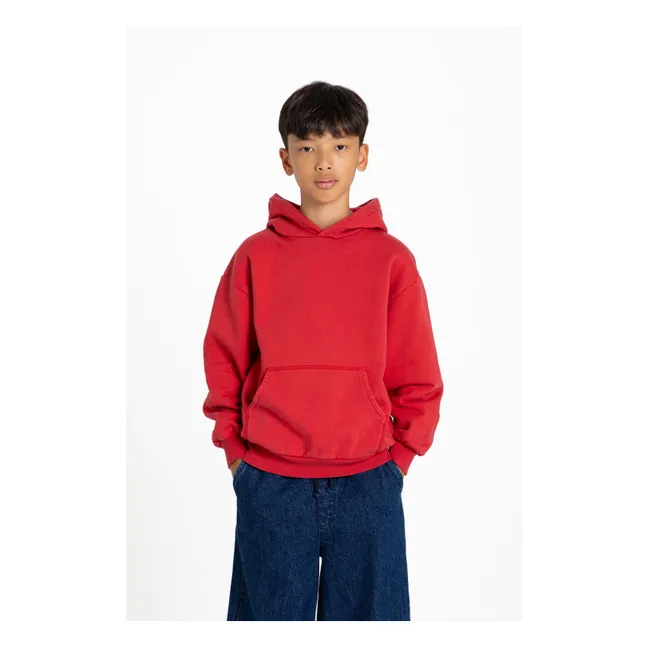 Sudadera Noa de algodón orgánico | Rojo Oscuro