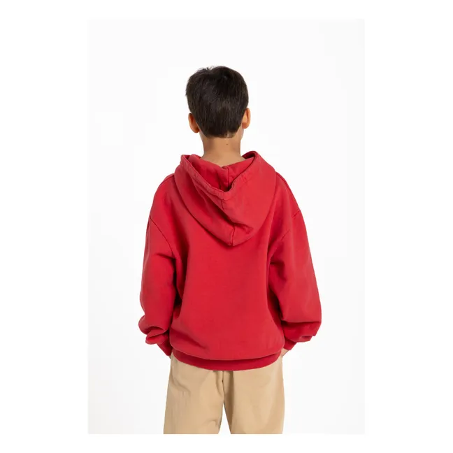 Sudadera Noa de algodón orgánico | Rojo Oscuro