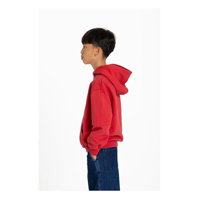Sudadera Noa de algodón orgánico | Rojo Oscuro
