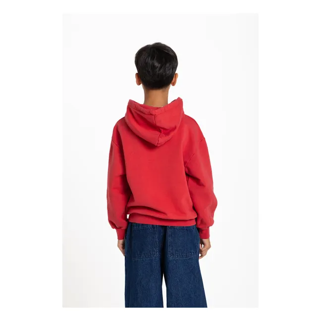 Sudadera Noa de algodón orgánico | Rojo Oscuro