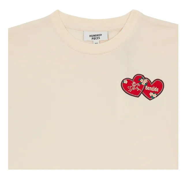 Luna Bandida Heart T-shirt | Cream