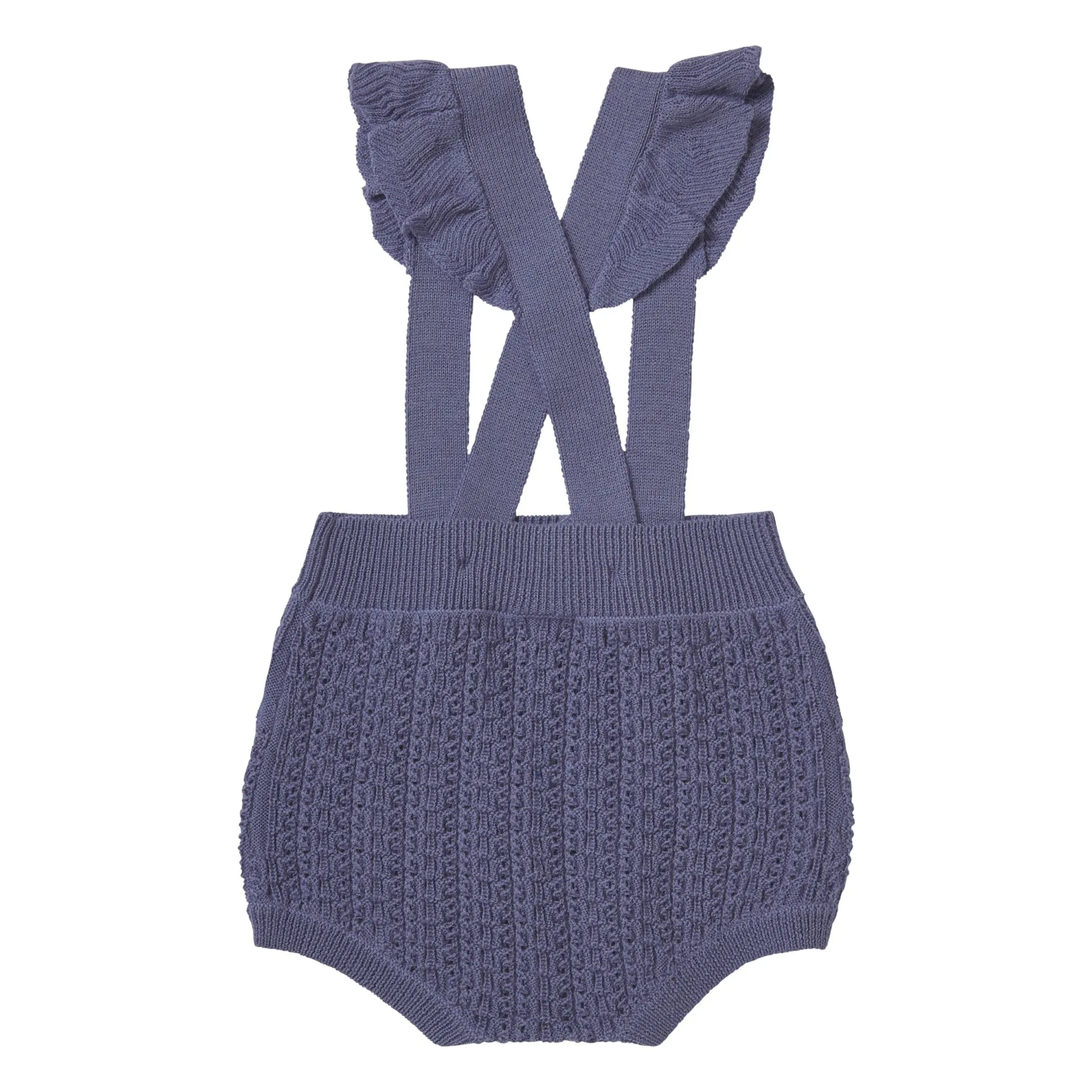 Fub Purple Bloomer Structure Fine Knit Merino Wool