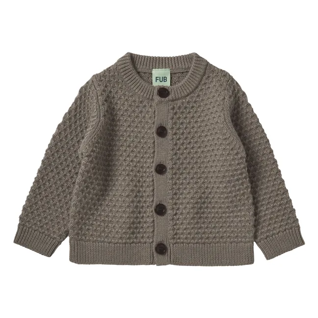 Cárdigan de lana merina para bebé | Avellana