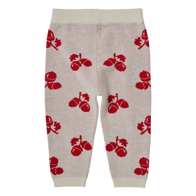 Jogger para bebé de lana merina y punto fino Acorn | Crudo