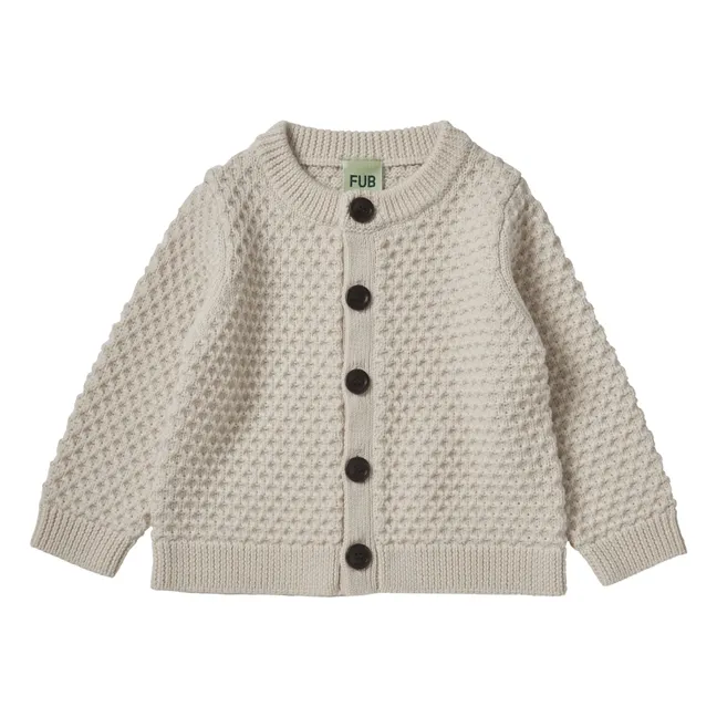 Cárdigan de lana merina para bebé | Crudo