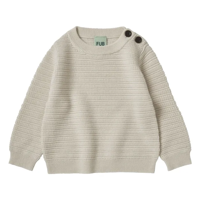 Crew Jersey de lana merina de punto fino | Crudo