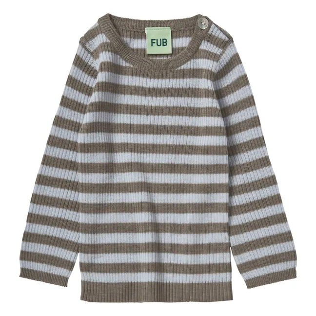 Marinère Camiseta acanalada Punto Extrafino Lana Merino | Avellana