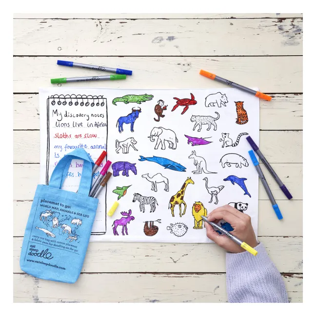 World Map Coloring Placemat