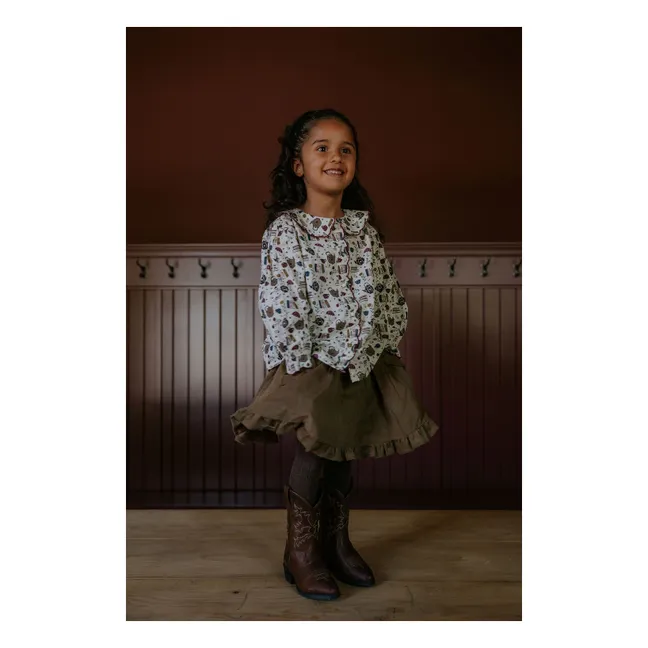 Jupe Volants Dolly | Vert kaki