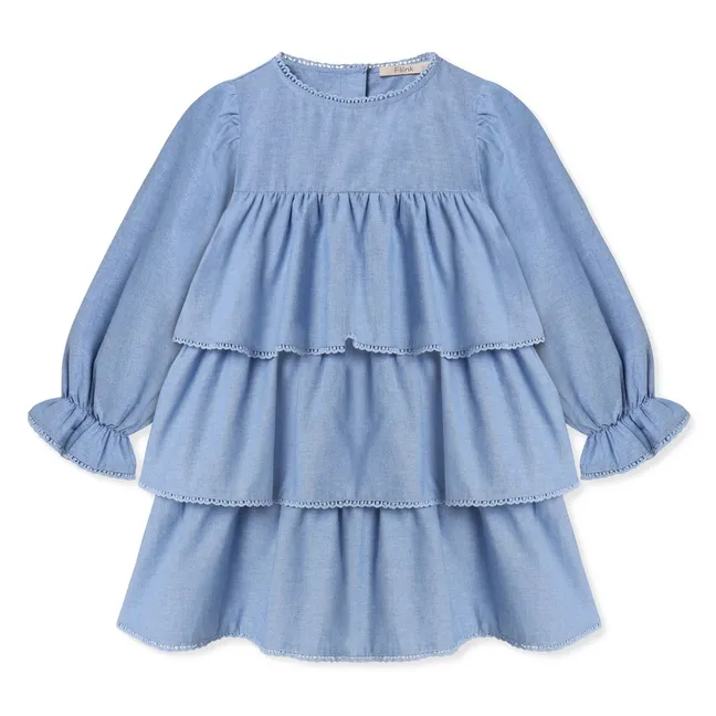 Robe Volants Connie | Bleu