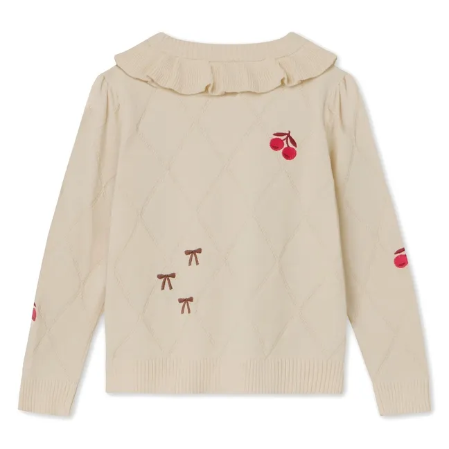 Pull Brodé Nova Coton Bio | Ecru