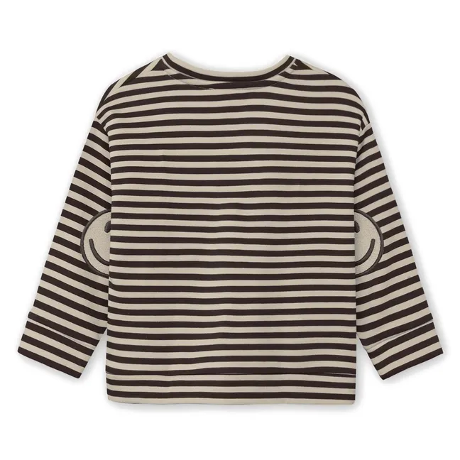 Alvin Striped Organic Cotton Sweatshirt | Brown