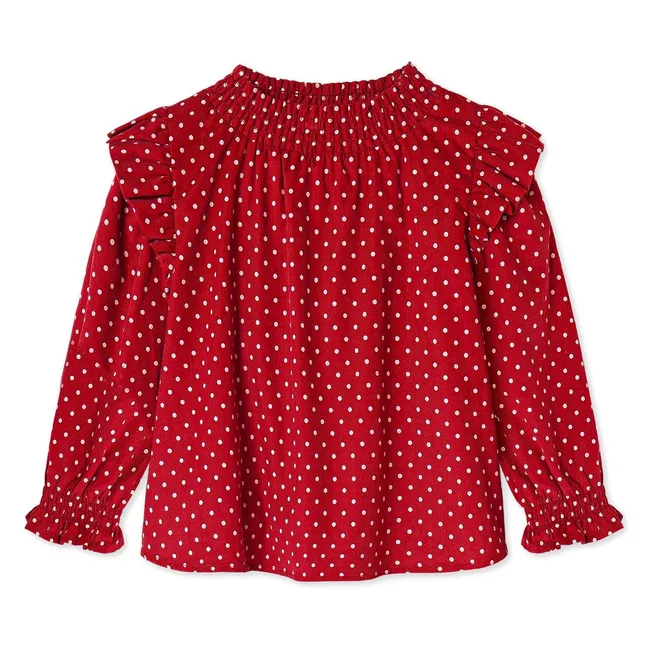 Dolly Polka Dot Blouse | Red