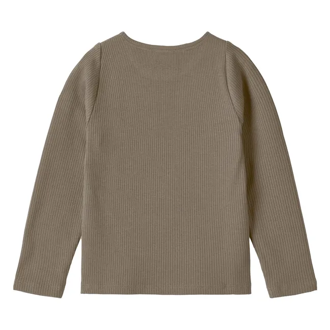T-shirt Côtelé Kenna | Vert kaki