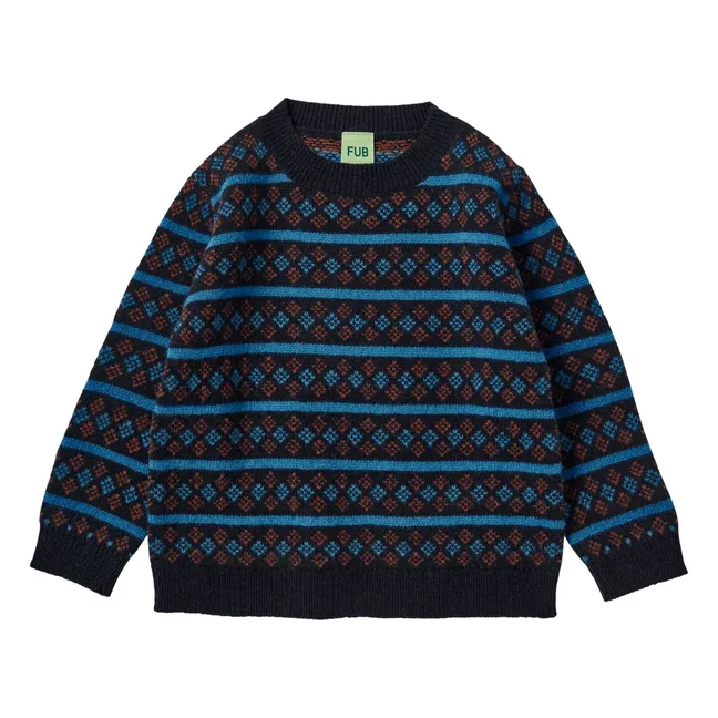 Pullover aus Lammwolle | Navy