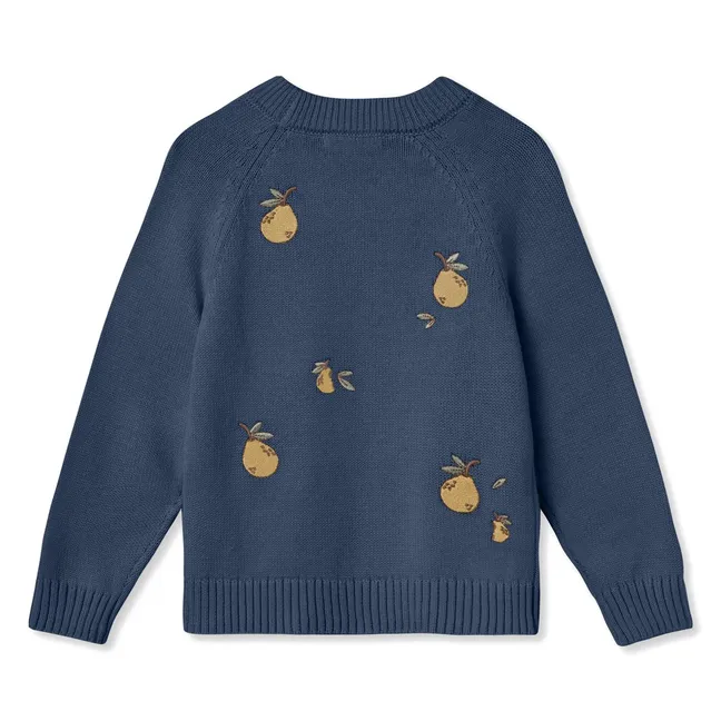 Pull Mahdi Poires Coton Bio | Bleu marine