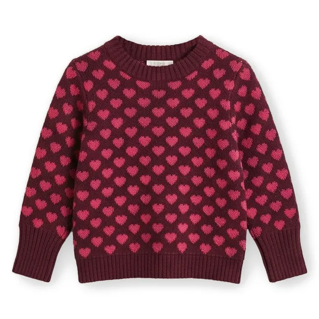 Pull Janie Cœurs | Bordeaux