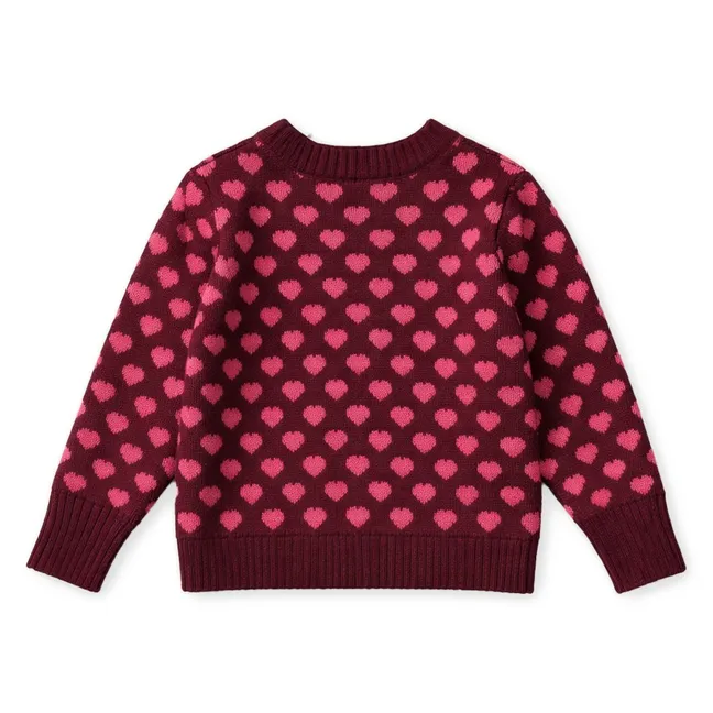 Pull Janie Cœurs | Bordeaux