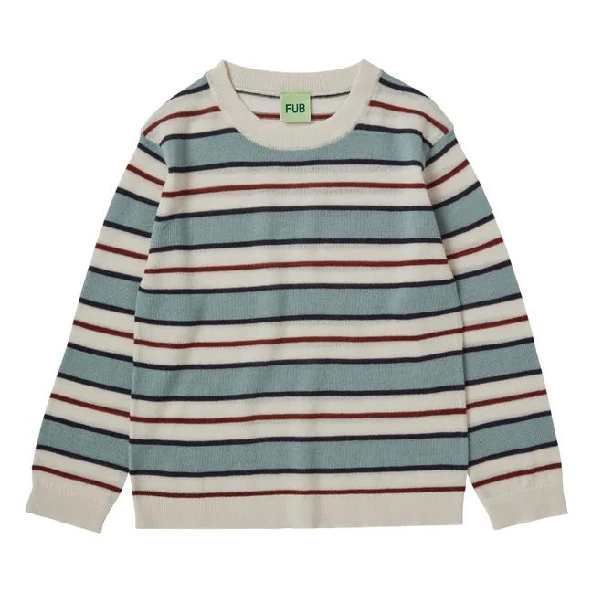 Sweater Stripes Extra Fine Knit Merino Wool | Ecru