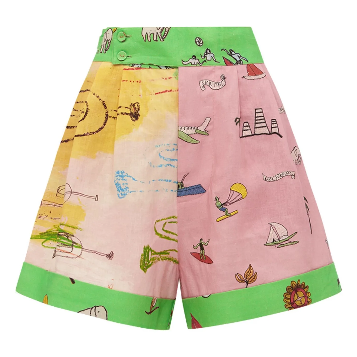 Alémais Pink Jet Linen Short