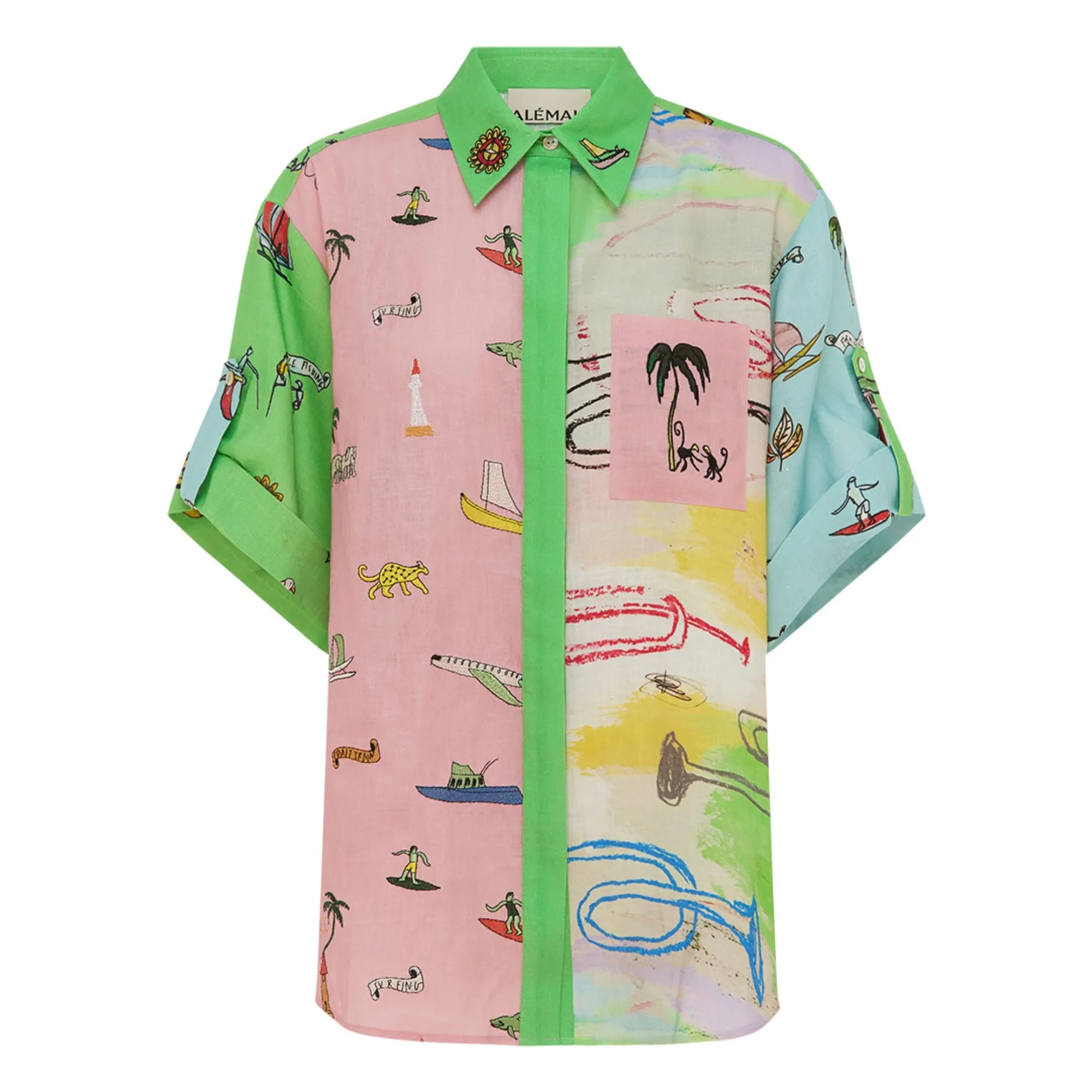 Alémais Pink Jet Linen Shirt