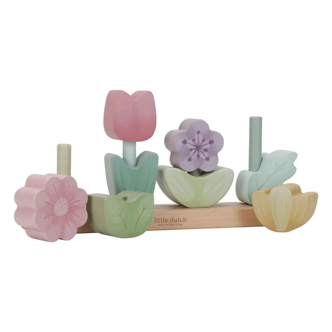 Blumenpuzzle zum Stapeln aus FSC-Holz - Fairy Garden