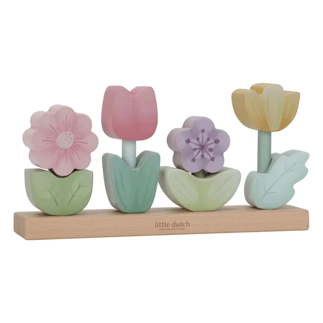 Blumenpuzzle zum Stapeln aus FSC-Holz - Fairy Garden