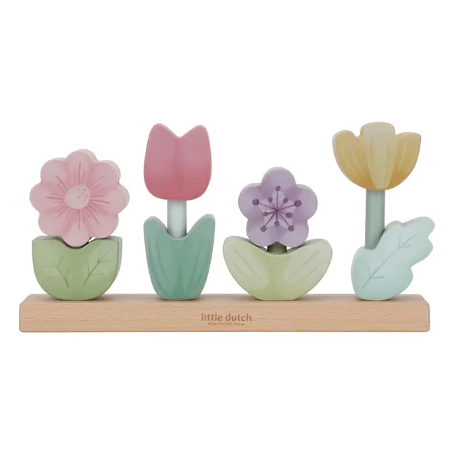 Blumenpuzzle zum Stapeln aus FSC-Holz - Fairy Garden