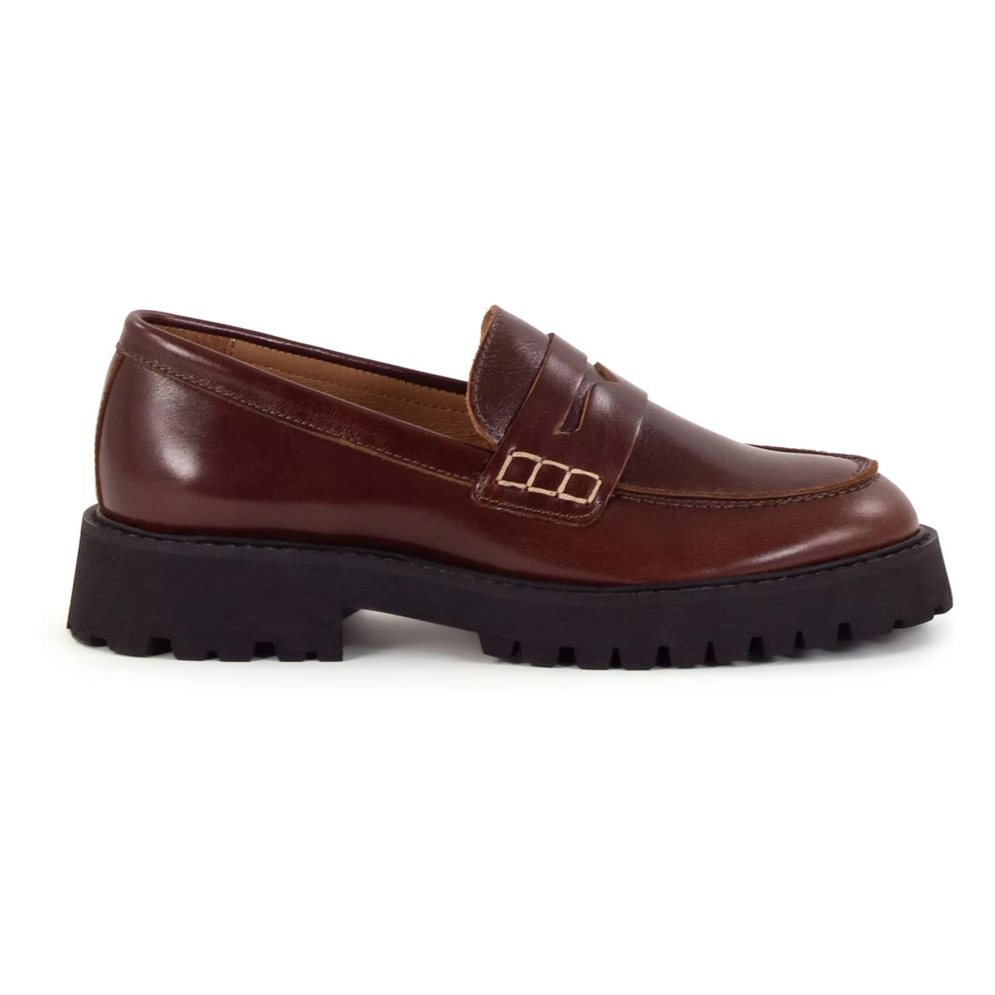 Mocassins Barcelo Cuir | Acajou- Image produit n°1