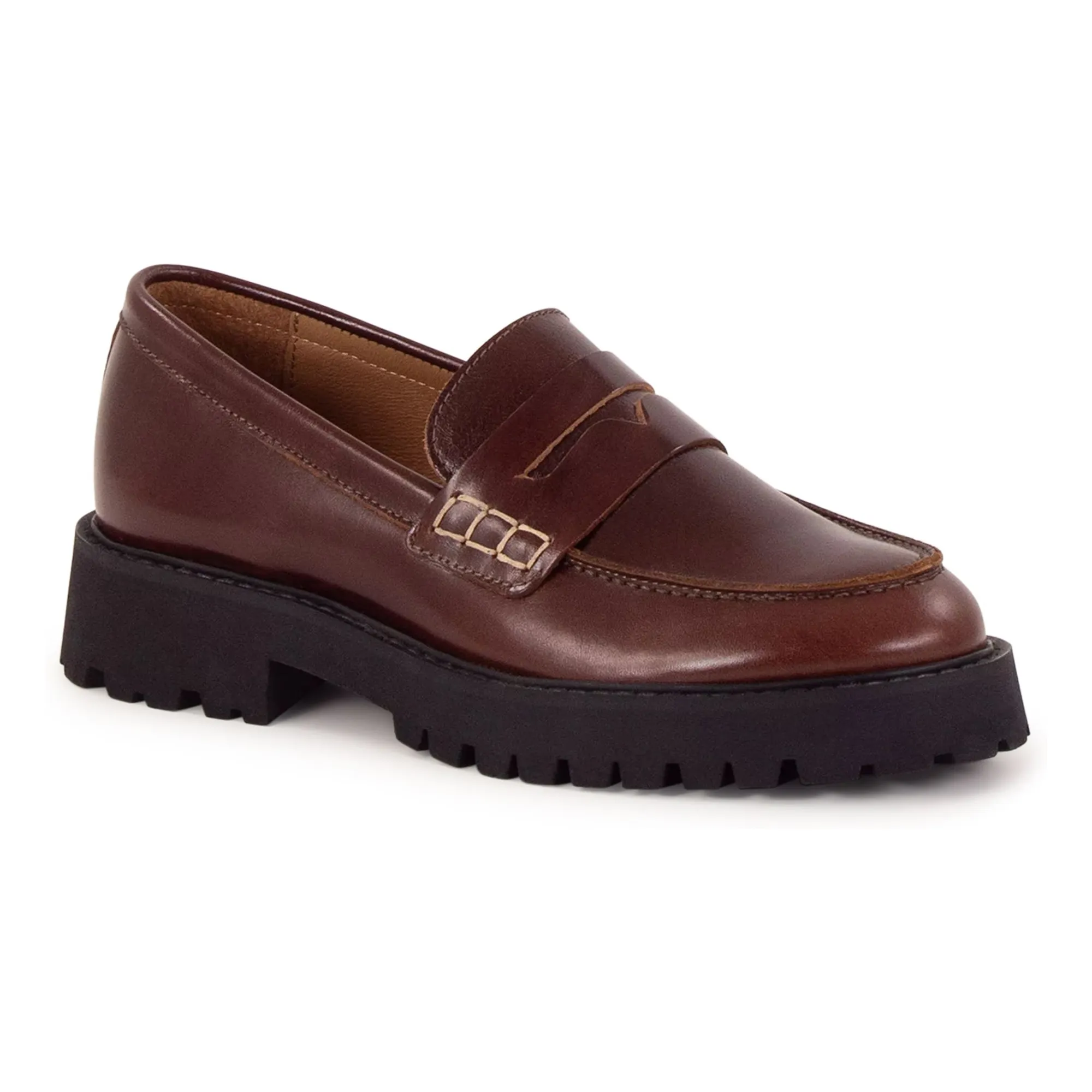 Mocassins Barcelo Cuir | Acajou- Image produit n°3