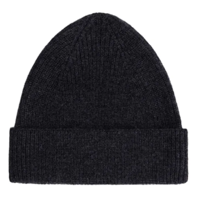 Gorro de lana merina para bebé | Negro