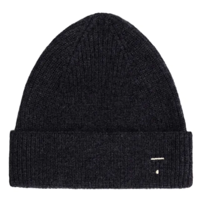 Gorro de lana merina para bebé | Negro