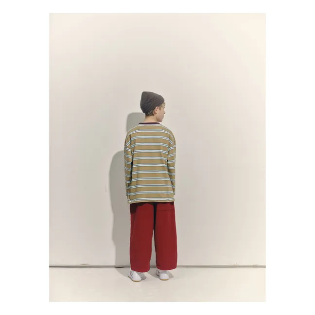 Pantalon Large Fibres Recyclées | Rouge