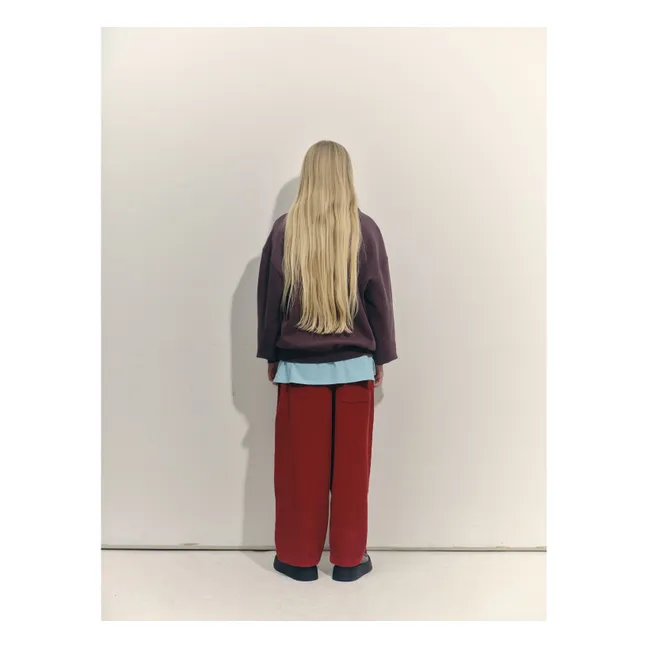 Pantalon Large Fibres Recyclées | Rouge