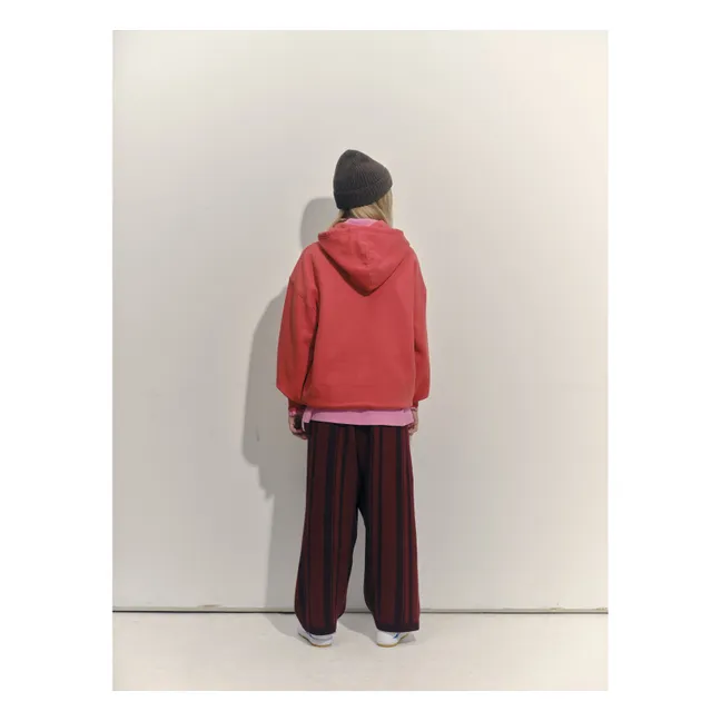 Sweat à Capuche Logo Coton Bio | Rouge