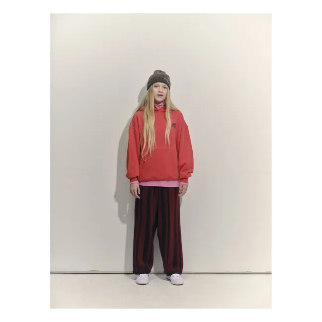 Sweat à Capuche Logo Coton Bio | Rouge