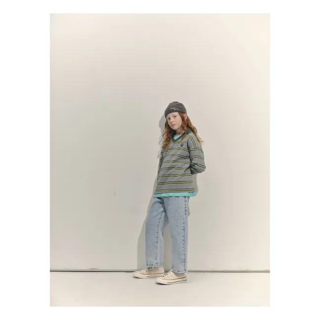 Jean Large Coton Bio | Vintage blue denim