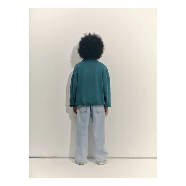 Jean Large Coton Bio | Vintage blue denim