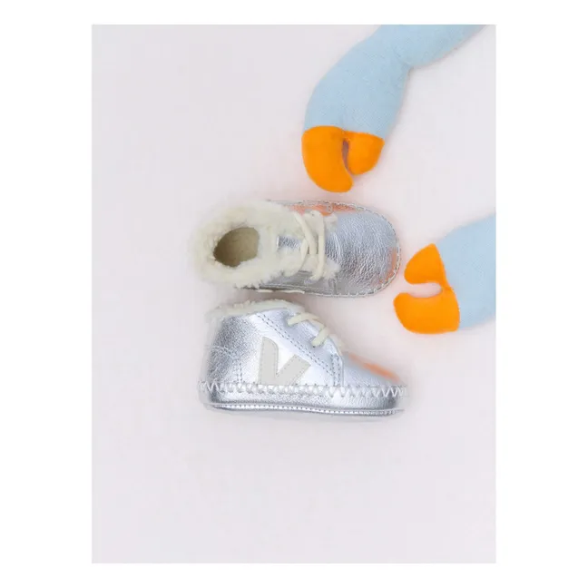Chaussons Fourrés | Argenté
