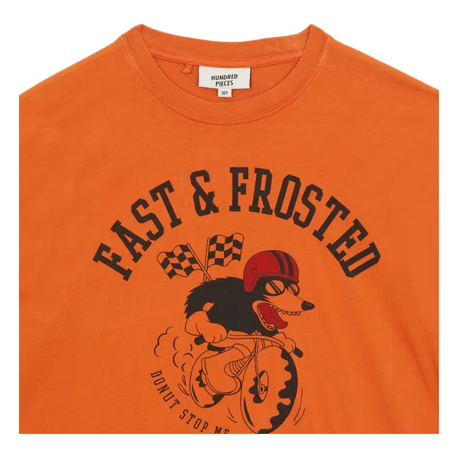 Finn Moto Organic Cotton T-Shirt | Rust
