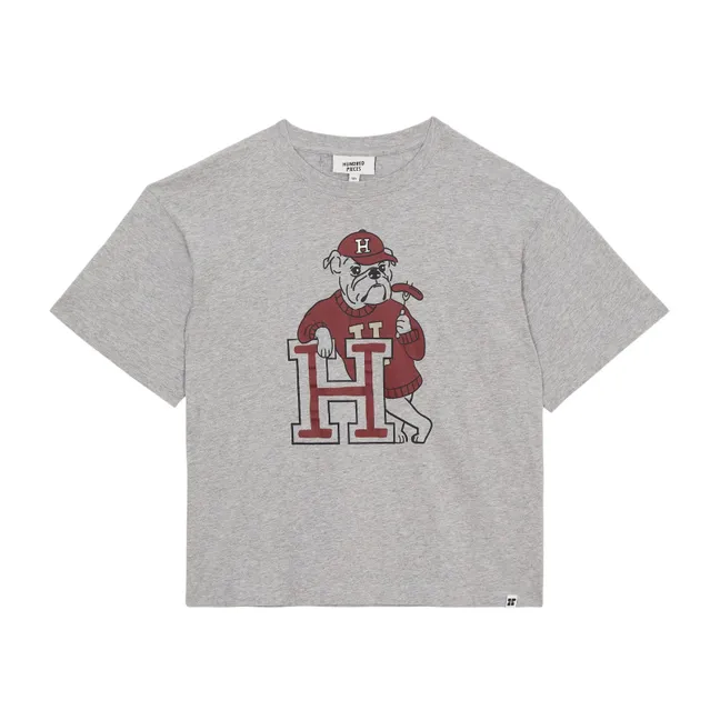 T-shirt Finn Bulldog Coton Bio | Gris chiné