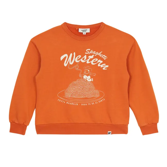 Ryde Spaghetti Organic Cotton Sweatshirt | Rust