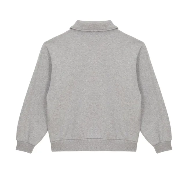 Phoenix Pretzel Organic Cotton Polo Shirt | Heather grey