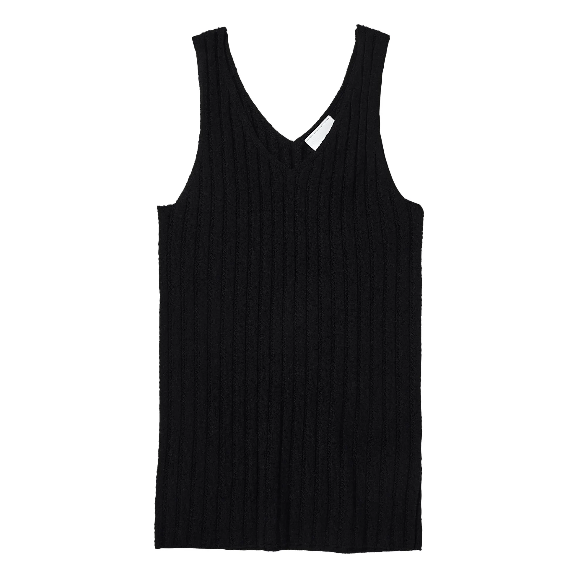 Fub Women's Black Merino Wool Tank Top - Collection