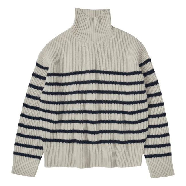 Jersey de lana Marinière - Colección Mujer | Crudo