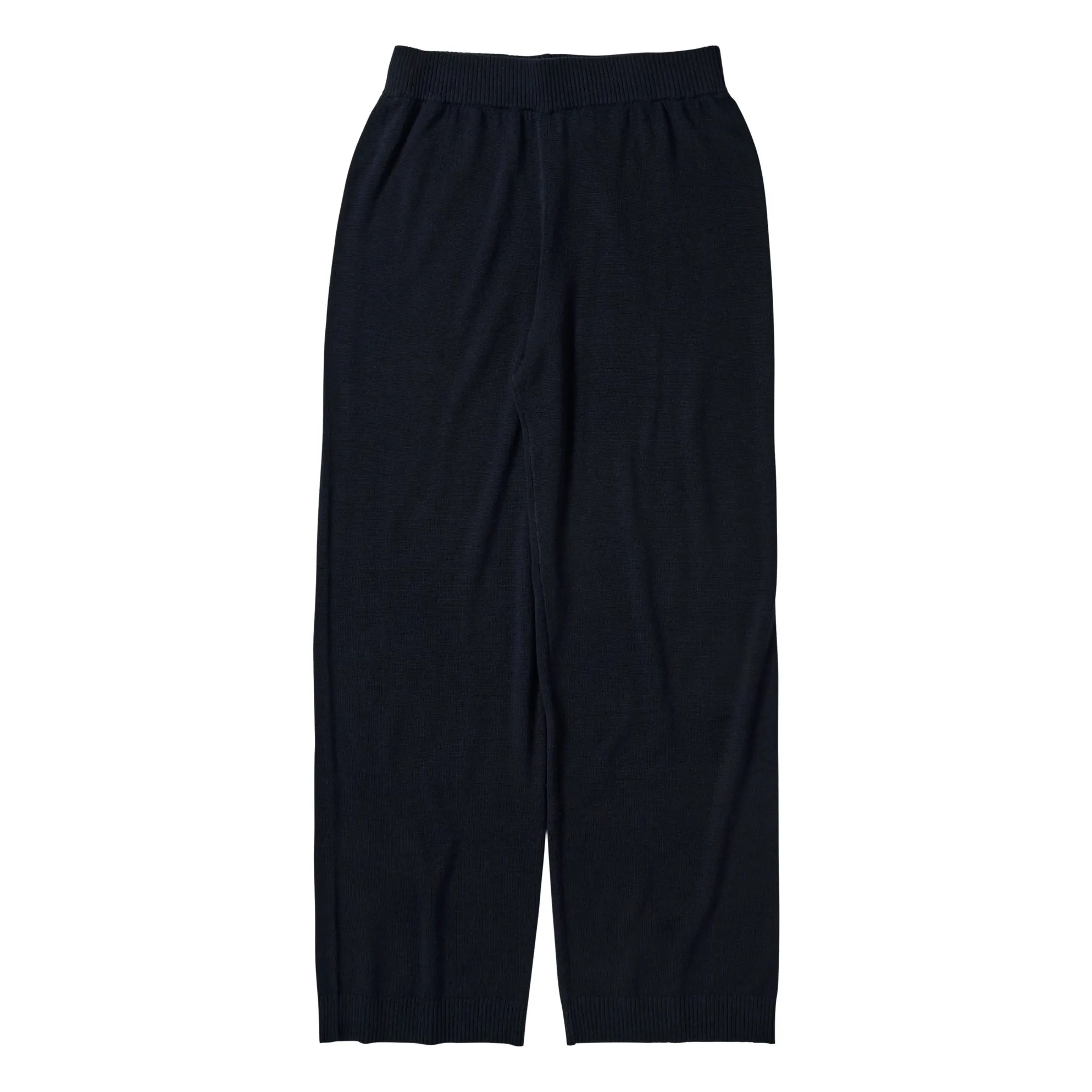 Fub Women's Navy Blue Merino Wool Trousers - Collection