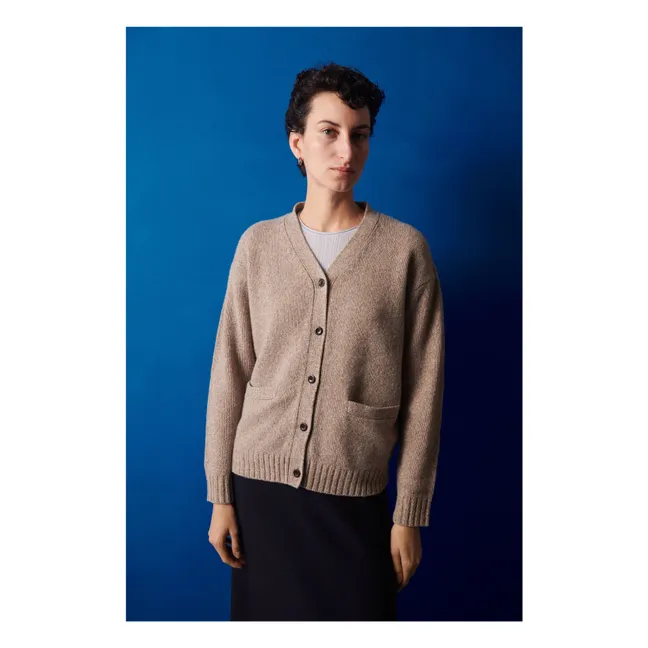 Cardigan in lana d'agnello - Collezione Donna | Beige color naturale